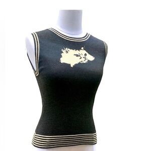 GRUMPY CAT VEST. 100 % Italian Merino Wool. NYC/LA boutique. Size XS. PURRFECT!